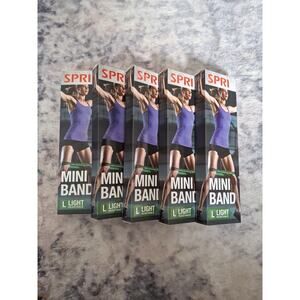 -‎ SPRI Mini Band Light Resistances GREEN Set of 5 Light WITHOUT BOX save On Shp